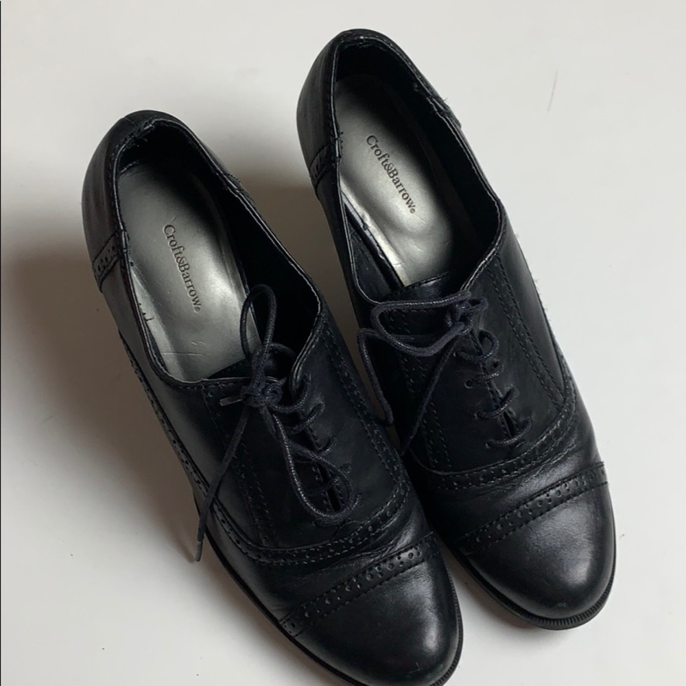 Black healed boots, size 9.5